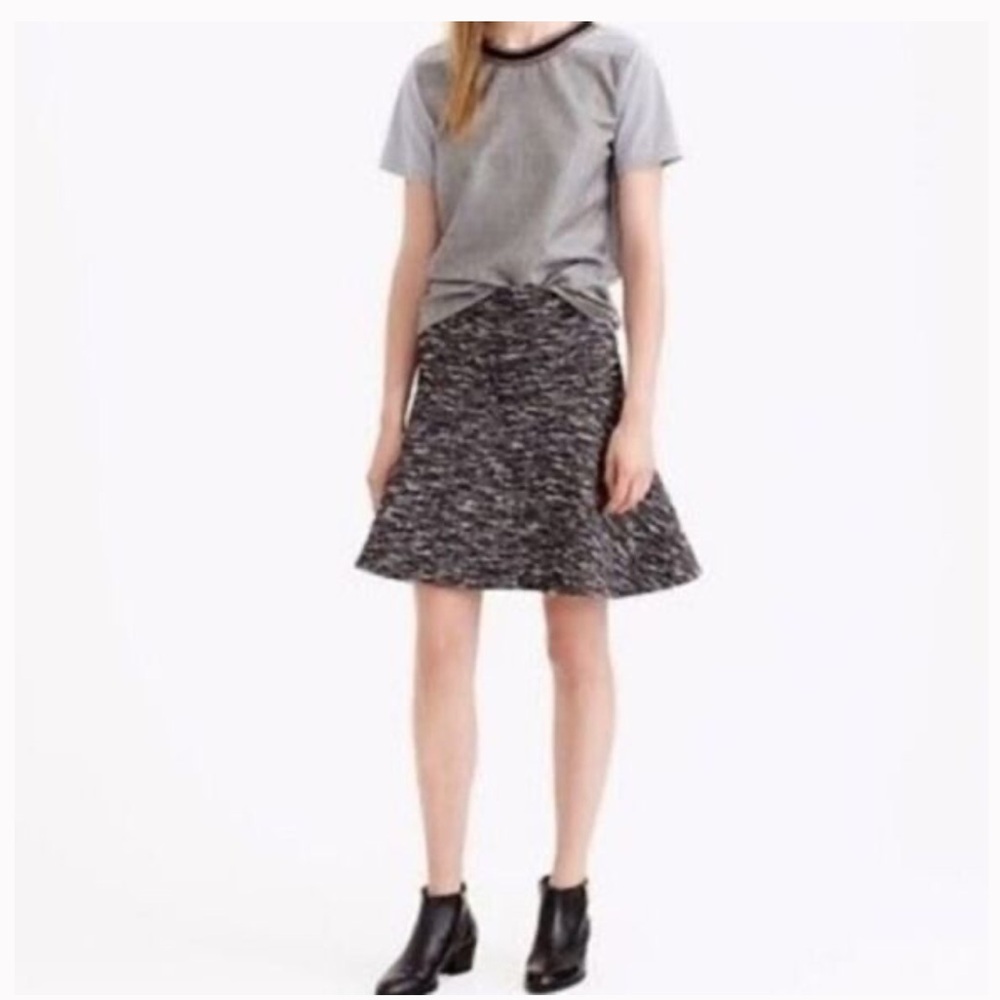 Elegant J. Crew Black and Gray Women's Skirt